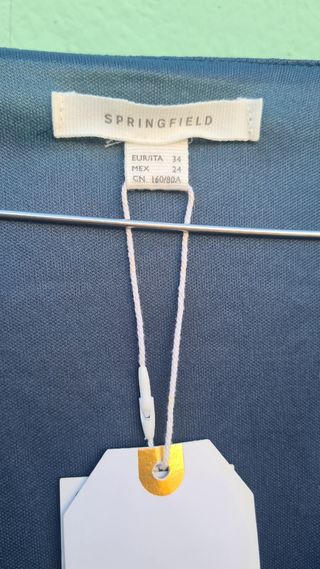 Vestido de gasa con mangas largas talla 34