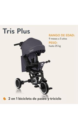 Triciclo Lionelo Tris 2-en-1, hasta 25kg