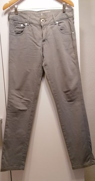 2 Pantalón PG sport T 36 Gris azul - beig