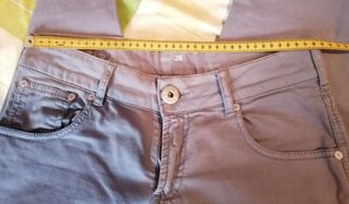 2 Pantalón PG sport T 36 Gris azul - beig