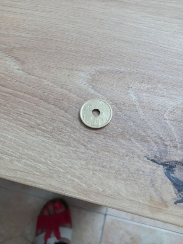 Moneda 25 céntimos antigua del año 1998