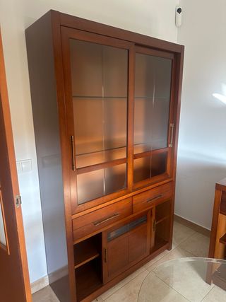 Vitrina madera nogal - Mueble salón