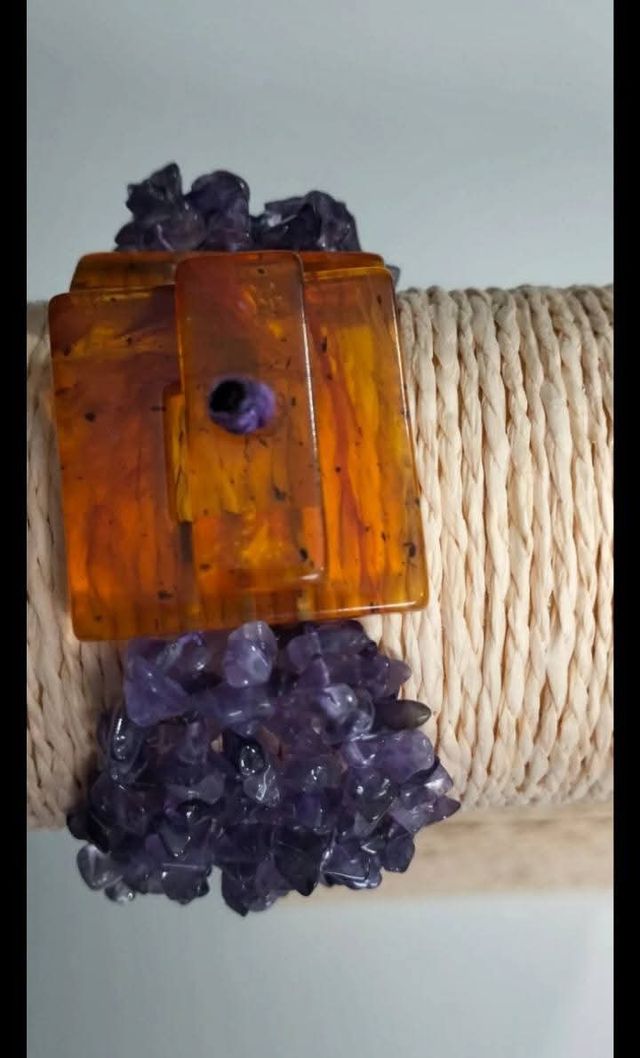 Bracciale Cammeo Ambra Ametista