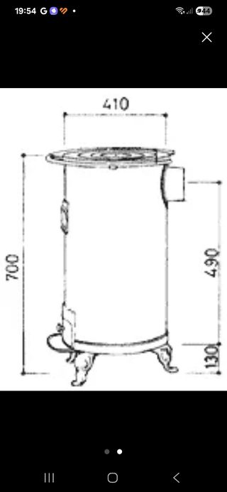 Estufa leña Hergom vintage