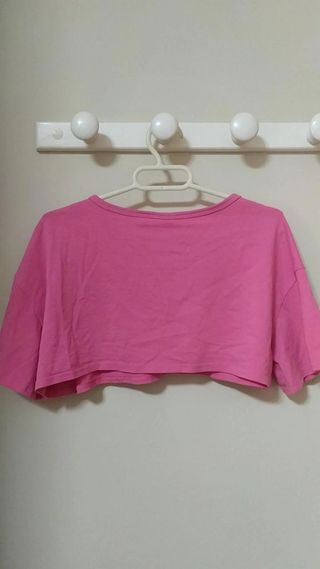 Top rosa - Blusa rosa superpuesta