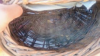 Cesta mimbre pesca vintage