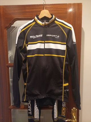  Conjunto Maillot y culote ciclismo invierno