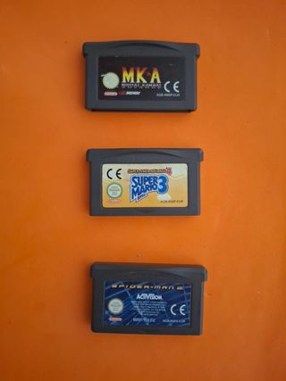 3 Juegos Game Boy Advance: MK, Mario, Spiderman