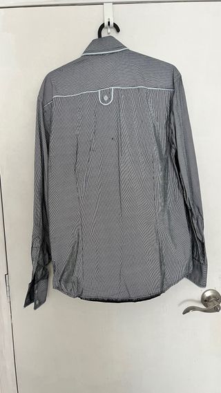 Camisa Neo M - Negra c/Rayas Blancas Mangas largas
