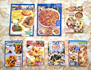 Set 7 ricettari di cucina tema pasta e pesce