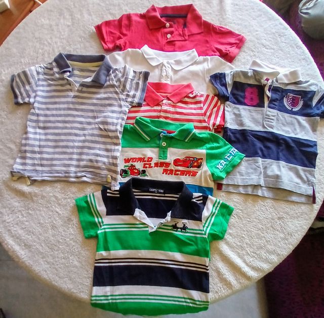 6 Polos niño varios colores