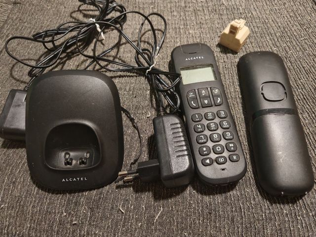 2 Teléfonos inalámbricos Alcatel negros