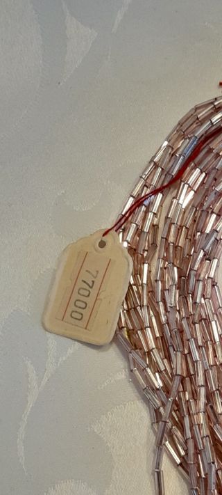 Collana vintage multifilo rosa