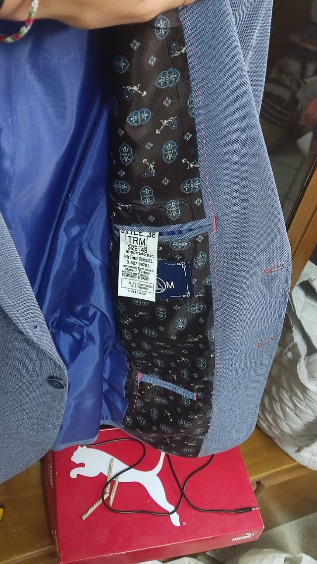 Chaqueta americana azul