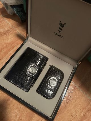 Set Yanko: cartera & monedero negros