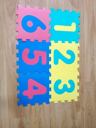 Alfombra puzzle números 1-6