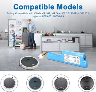 MXJFYY Batería 10,8V 2600mAh aspiradora Vileda VR