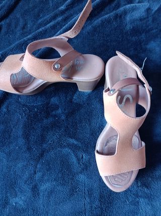 Sandalias tacón 38 marrones