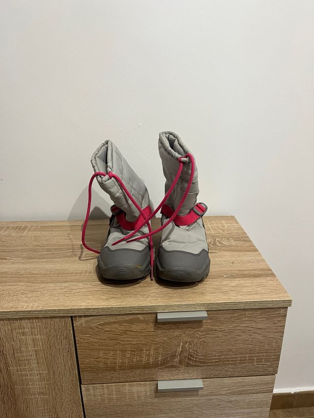 Botas Nieve niña talla 38 - Gris Rosa