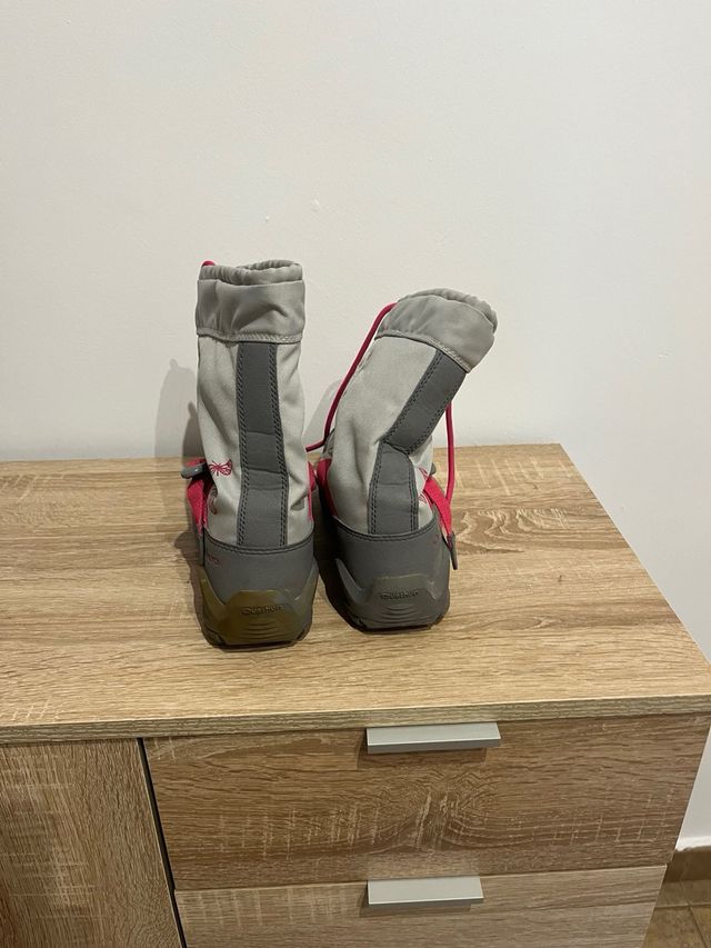 Botas Nieve niña talla 38 - Gris Rosa