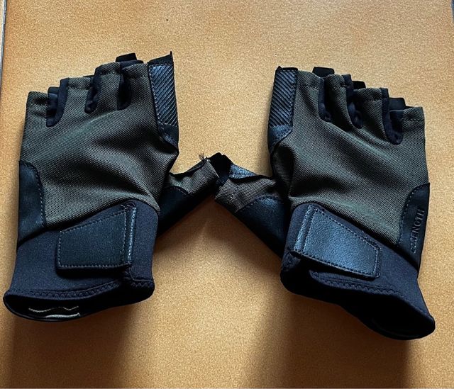PACK GUANTES Y CALLERAS FITNESS - CAQUI NUEVAS 
