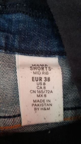 Pantalón vaquero corto premamá