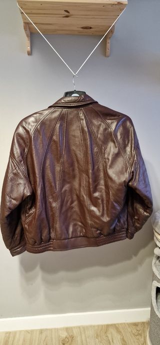 Chaqueta cuero marrón vintage