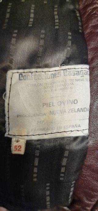Chaqueta cuero marrón vintage
