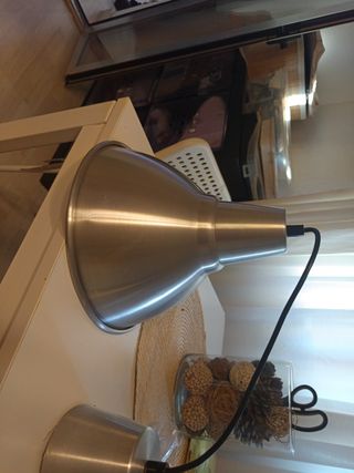 Lampara techo Ikea metalica - colgador