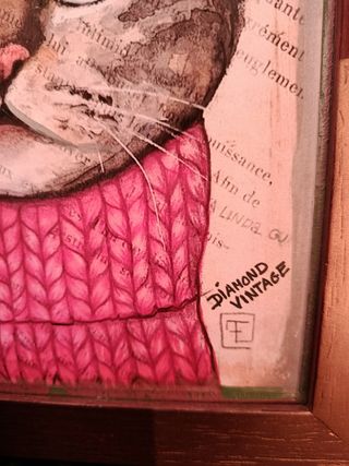 Cuadro Gato Pensando Ratón