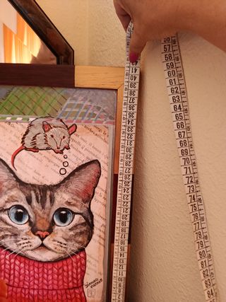 Cuadro Gato Pensando Ratón