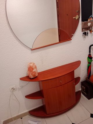 Cómoda entrada madera - espejo