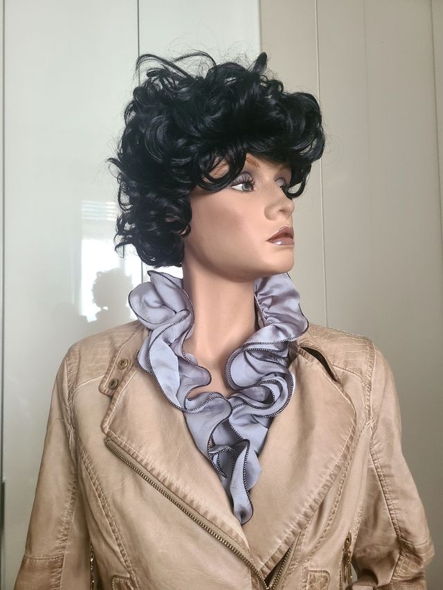 Giacca ecopelle beige