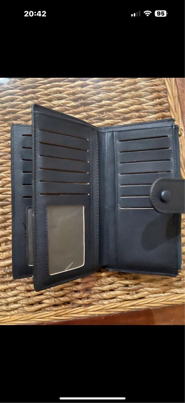 Portafoglio lungo blu marino