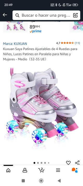 Patines en paralelo niña, Kuxuan
