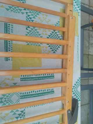 Barrera seguridad bebé madera, extensible 1,15.