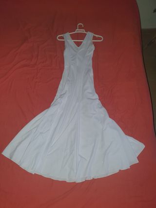 Vestido Baile Flamenco Blanco ISANCE 30 unidades ✅