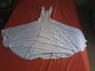 Vestido Baile Flamenco Blanco ISANCE 30 unidades ✅