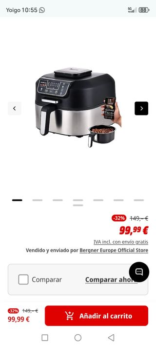 MasterPro: Freidora sin humo 5 en 1