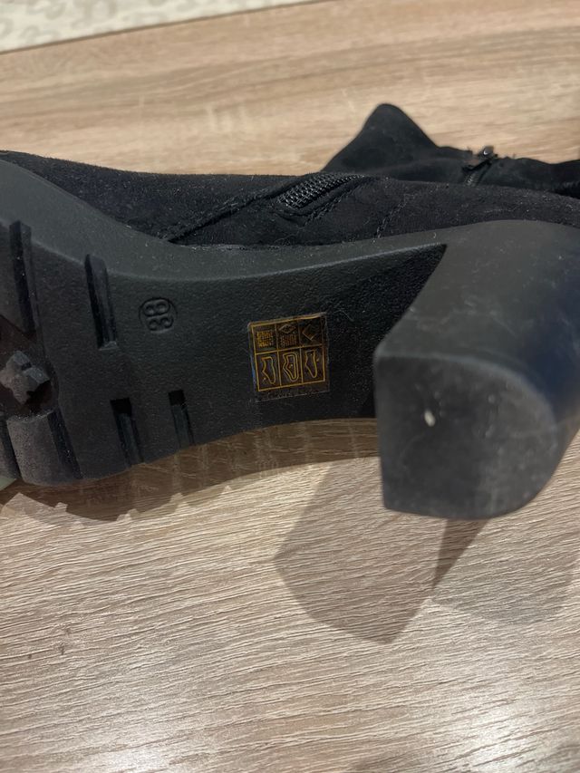 Botines negros tacón - talla 38