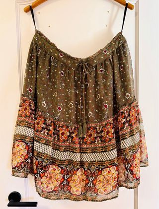 Falda acampanada XXL Vero moda. Moda Boho.