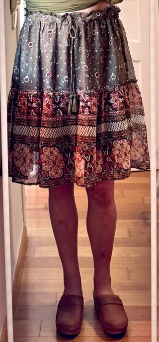 Falda acampanada XXL Vero moda. Moda Boho.