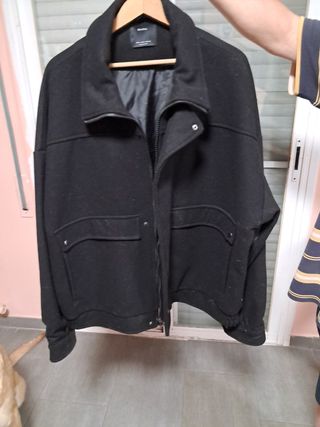 Chaquetón lana negro - Talla XL