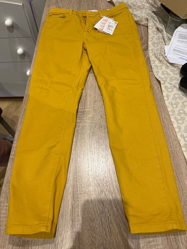 Vaqueros mostazas talla L
