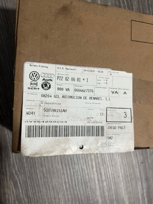 Pastillas freno SEAT CUPRA