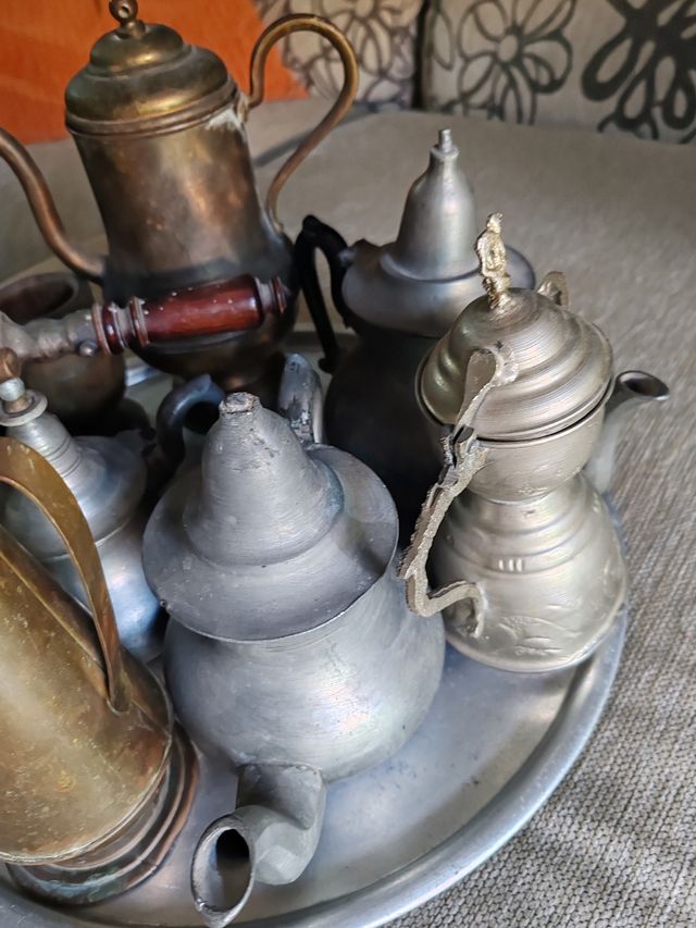 Jarra cobre & latón antiguas