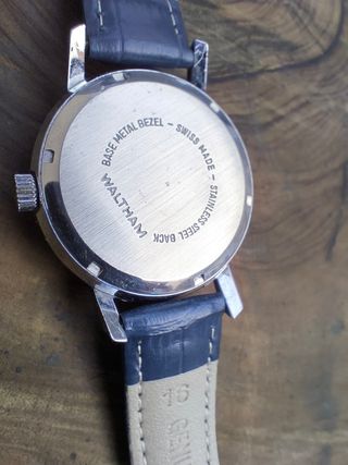 Reloj Waltham Azul Vintage.