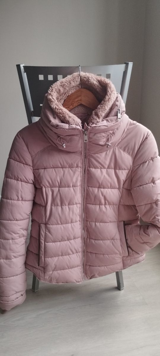 Abrigo rosa palo, mujer, talla S