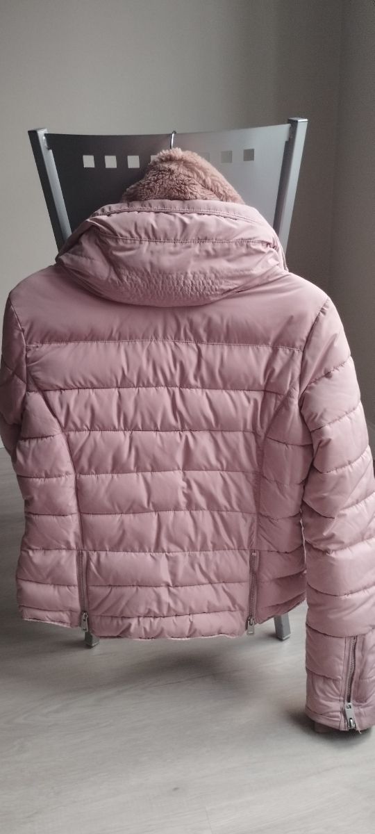 Abrigo rosa palo, mujer, talla S