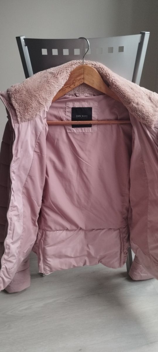 Abrigo rosa palo, mujer, talla S